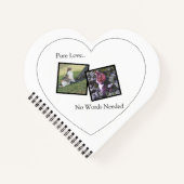 Customizable Heart Shaped Pet Notebook ノートブック (正面)
