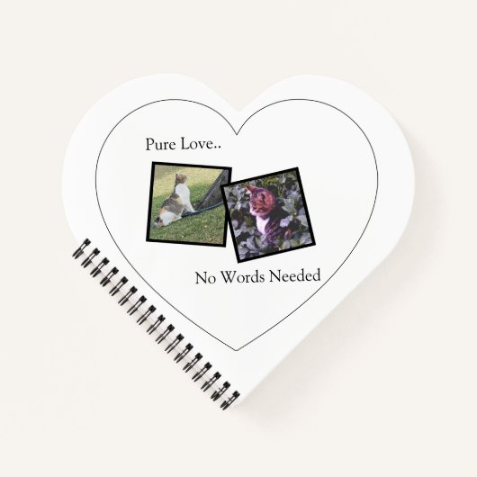 Customizable Heart Shaped Pet Notebook ノートブック (正面)