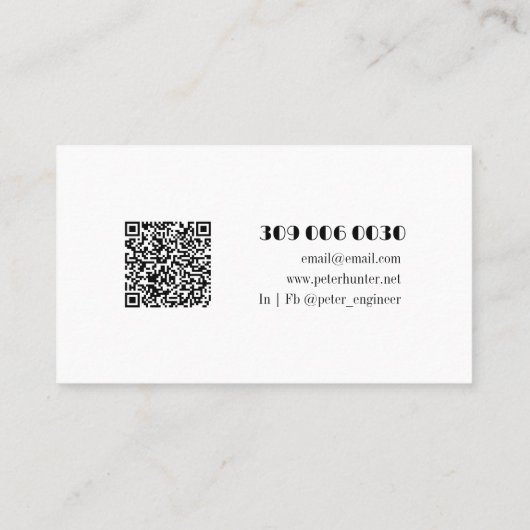 Customizable Heavy Industry Business Card 名刺 (裏面)