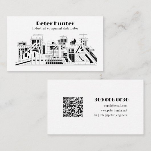 Customizable Heavy Industry Business Card 名刺 (正面/裏面)