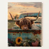 Customizable Highland Rustic Highland Cow Calendar プランナー手帳 (裏面)