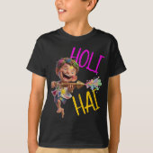 Customizable "Holi Hai" Vibrant tee for Kid Boys Tシャツ (正面)