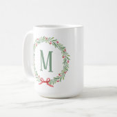 Customizable Holiday Letter Coffee Mug コーヒーマグカップ (正面左)