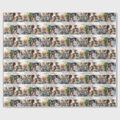 Customizable Holiday or Occasion Wish and 4 Photos ラッピングペーパー (フラット)