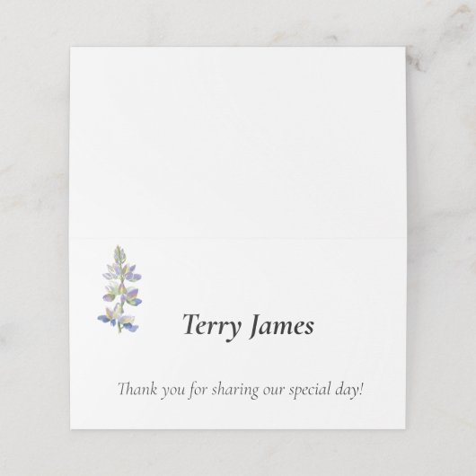 Customizable Horizontal Fold Folded Place Card プレイスカード (外部開封)