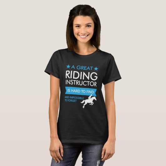 Customizable Horseback Riding Instructor Tシャツ (正面フル)