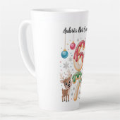 Customizable Hot Cocoa Mug – Sweet Holiday Meme  カフェラテマグ (左アングル)