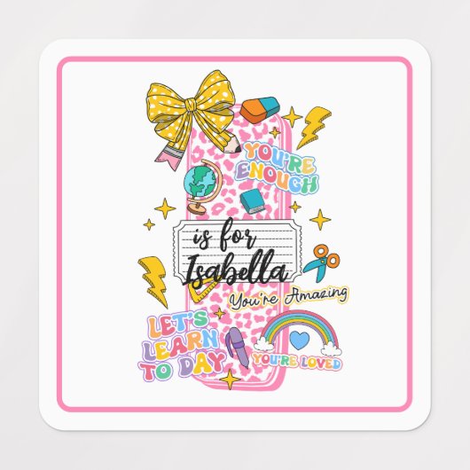 Customizable “I is for” Alphabet Art – Inspiration ラベル (デザイン1)