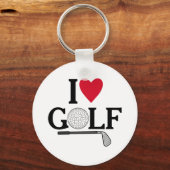 Customizable I love Golf Balls キーホルダー (正面)