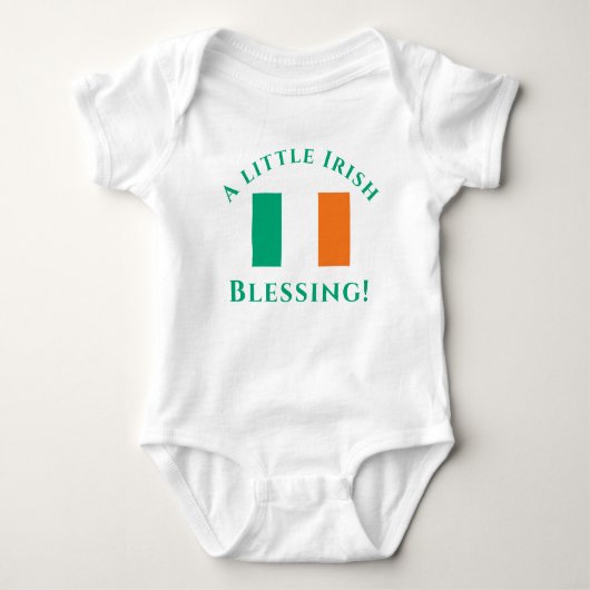 Customizable Irish Patriotic Baby Bodysuit ベビーボディスーツ (正面)