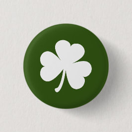 Customizable Irish Shamrock Button | Dark Green 缶バッジ