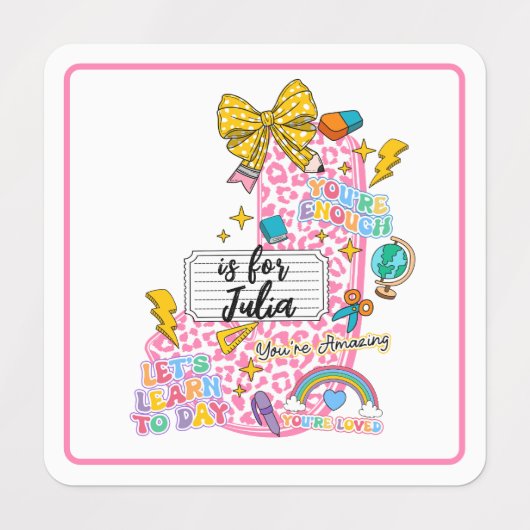 Customizable “J is for” Alphabet Art – Inspiration ラベル (デザイン1)