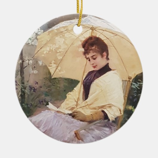 Customizable Jane Austen Book Quote Vintage セラミックオーナメント (正面)