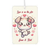 Customizable Kawaii Puppy Love Air Freshener カーエアーフレッシュナー (正面)