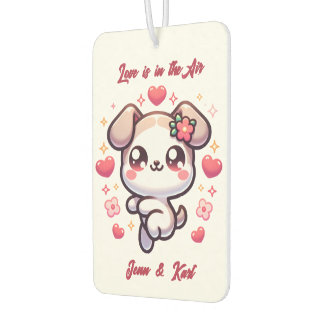 Customizable Kawaii Puppy Love Air Freshener カーエアーフレッシュナー