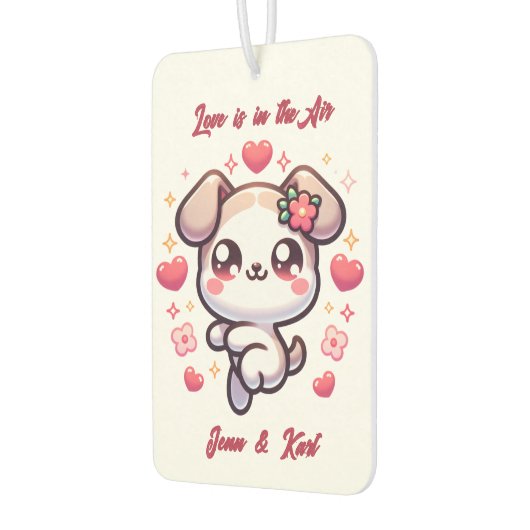 Customizable Kawaii Puppy Love Air Freshener カーエアーフレッシュナー (左)