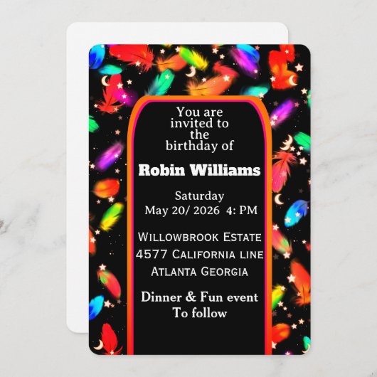 Customizable Kids Birthday Invitation | Editable  招待状 (正面/裏面)