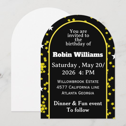 Customizable Kids Birthday Invitation | Editable  招待状 (正面/裏面)