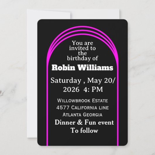 Customizable Kids Birthday Invitation | Editable  招待状 (正面)