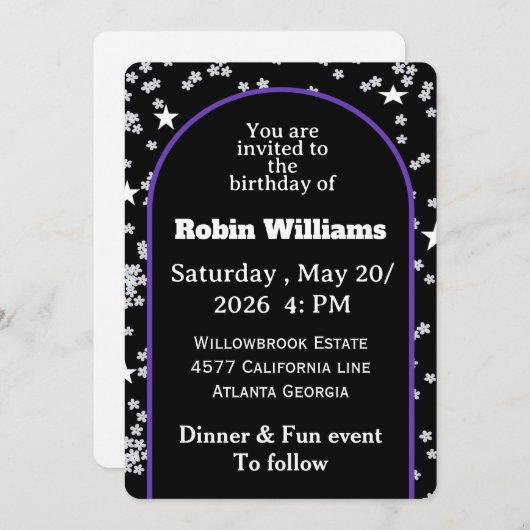 Customizable Kids Birthday Invitation | Editable  招待状 (正面/裏面)