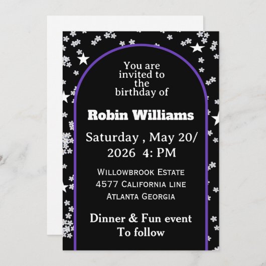 Customizable Kids Birthday Invitation | Editable  招待状 (正面/裏面)