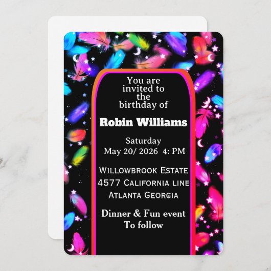 Customizable Kids Birthday Invitation | Editable 招待状 (正面/裏面)