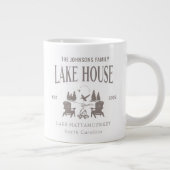 Customizable Lake House House Warming Gift ジャンボコーヒーマグカップ (右)