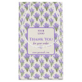 Customizable Lavender Business Thank You抱き枕 スモールペーパーバッグ (裏面)