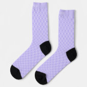 Customizable Lavender Violet Purple Polka Dot ソックス (左)