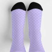 Customizable Lavender Violet Purple Polka Dot ソックス (上部)