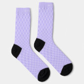 Customizable Lavender Violet Purple Polka Dot ソックス (右)