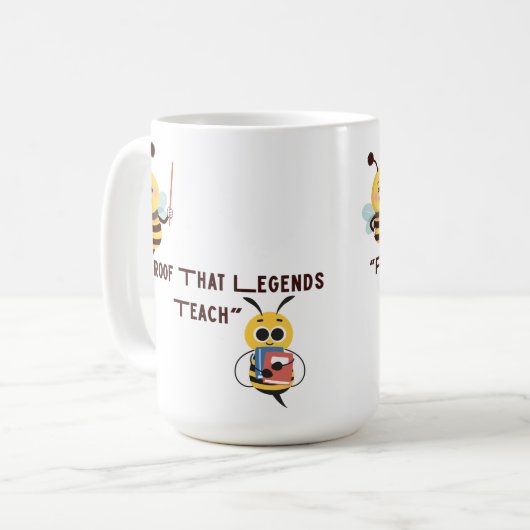 Customizable Legends Bee Teaching   コーヒーマグカップ (正面左)