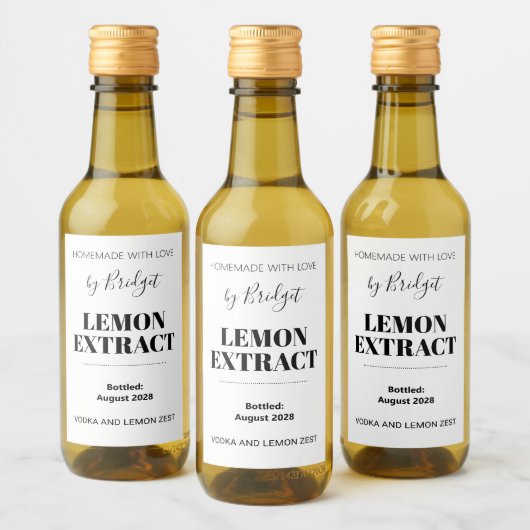 Customizable Lemon Extract Label ワインラベル (ボトル)