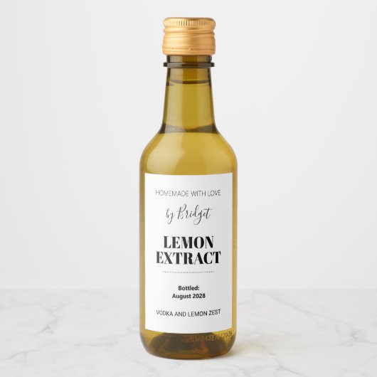 Customizable Lemon Extract Label ワインラベル (正面)