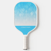 Customizable Light Blue Diamond Pattern Pickleball ピックルボールラケット (裏面)