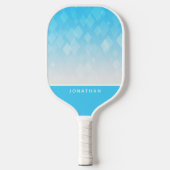 Customizable Light Blue Diamond Pattern Pickleball ピックルボールラケット (正面)