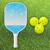 Customizable Light Blue Diamond Pattern Pickleball ピックルボールラケット