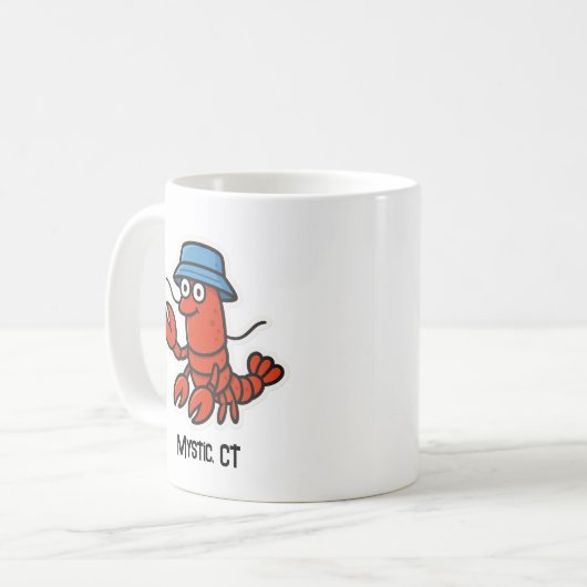 Customizable Lobster  コーヒーマグカップ (正面左)