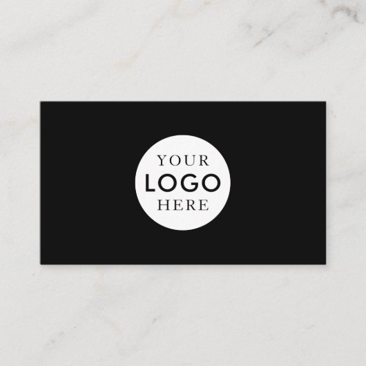 Customizable Logo Professional Simple Black 名刺 (正面)