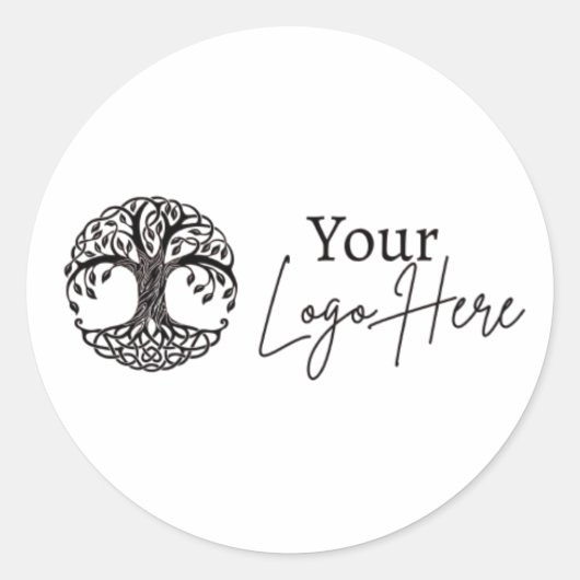 Customizable Logo-Sticker ラウンドシール (正面)