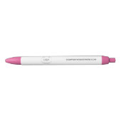 Customizable logo website simple business Pink 青ボールペン (正面)