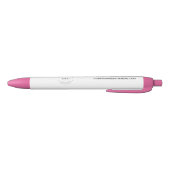 Customizable logo website simple business Pink 青ボールペン (ボトム)