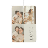 Customizable Love Three Photo Collage Keepsake カーエアーフレッシュナー (正面)
