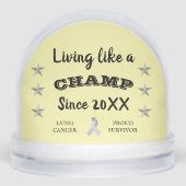 Customizable lung cancer survivor silver stars (正面)