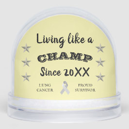 Customizable lung cancer survivor silver stars