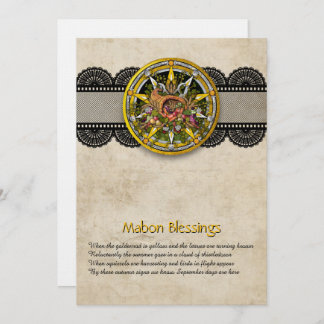 Customizable Mabon Autumn Equinox Greeting Card サンキューカード