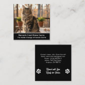 Customizable  Maine Coon Cat Cattery Business Card スクエア名刺 (正面/裏面)
