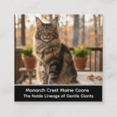 Customizable  Maine Coon Cat Cattery Business Card スクエア名刺 (正面)
