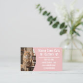 Customizable Maine Coon Cattery Business Cards 名刺 (スタンド正面)