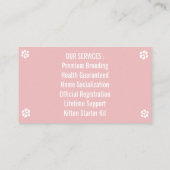 Customizable Maine Coon Cattery Business Cards 名刺 (裏面)